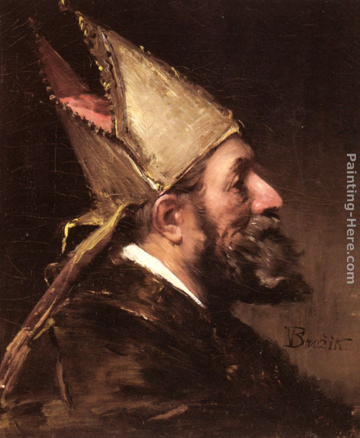 A Bishop painting - Wenceslas Vacslav Brozik A Bishop art painting